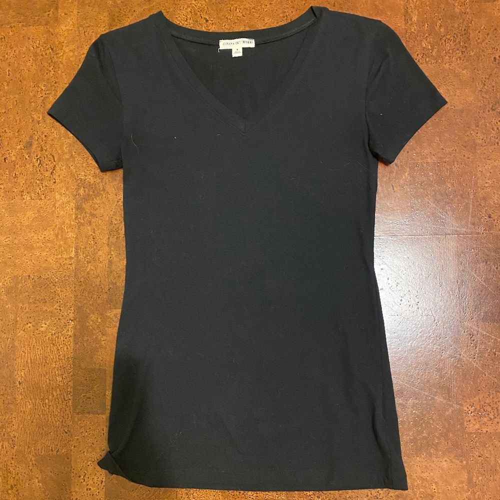 Black V-Neck Top